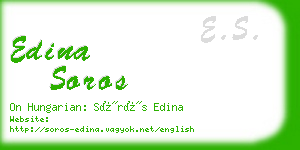 edina soros business card